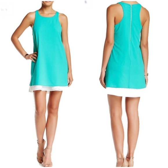 NWT Cooper & Ella Green +White Dress - Picture 2 of 9